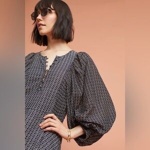 Anthropologie | Maeve Nilaya Black & White Polka Dot Dress